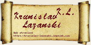 Krunislav Lazanski vizit kartica